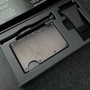 The Ridge Black Damascus Wallet